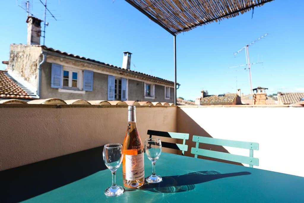 Valbonne Village House With Ac & Sunny Roof Terrace Eksteriør billede